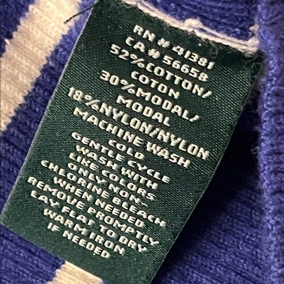 Lauren Ralph Lauren Striped Sweater XL Nautical - Picture 4 of 4